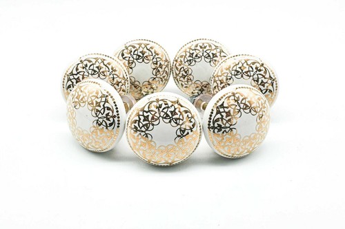 White gold knobs - knobs, vintage