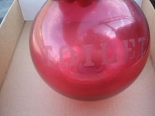 ORIGINAL OLD  RED ETCHED GLASS