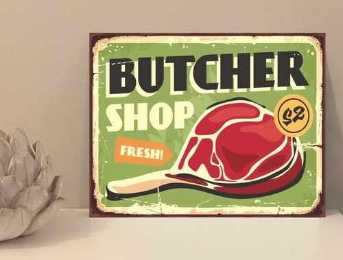 Butcher shop rustic retro - 1x,