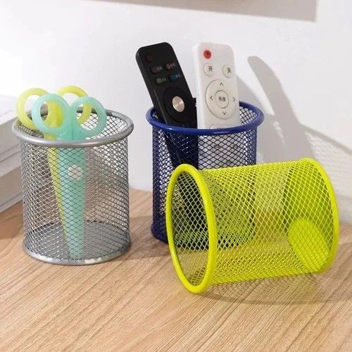 Desk tidy mesh pen pot - desk,