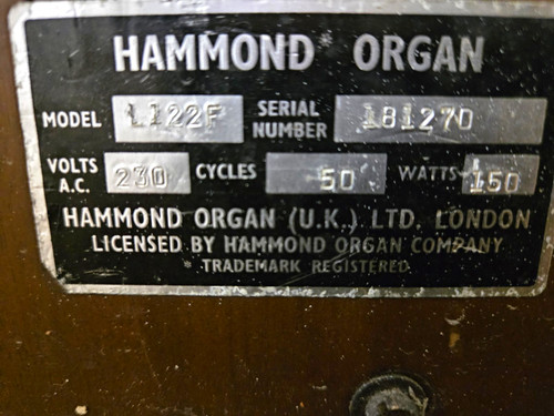 Hammond l122f electric - l122f,