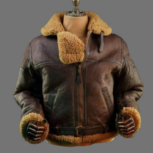 Mens raf sheepskin - sheepskin, leather