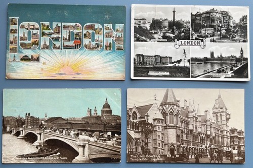 London postcards horse drawn - london,