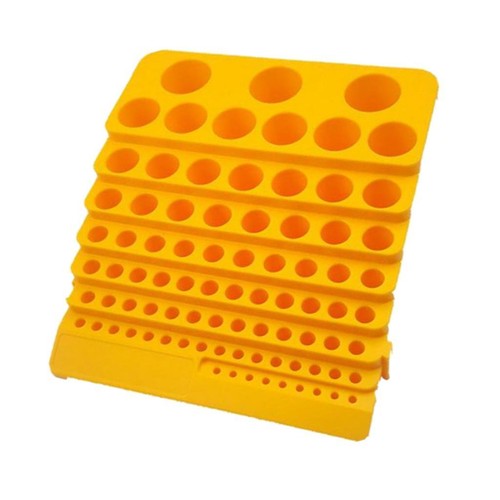 Yellow drill bit organizer - yellow,