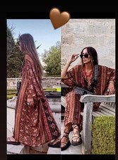 ZARA PRINTED KAFTAN KHAKI