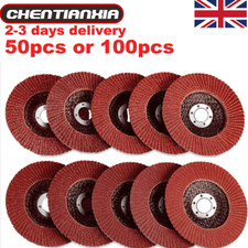 50 /100 Pack Flap Grinding Sanding Discs 115mm 4.5" Only 60 Grit Angle Wheel