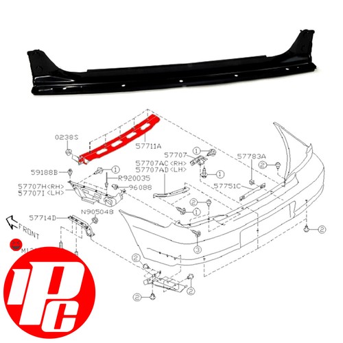 Rear bumper upper support - bumper,