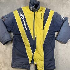 Vintage Tottenham Hotspurs Coat Mens Large Umbro Managers Bench Drill Yellow