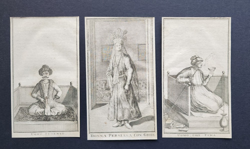 Antique 1738 print set - ,