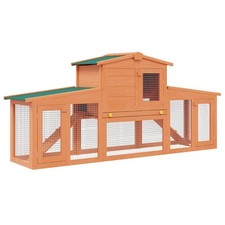 Outdoor Large Rabbit Hutch Outdoor Rabbit Hutch Shelter Pet Cage Wood vidaXL