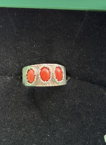 Vintage silver red - silver, coral