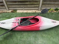 Tek 240 Xcess Kayak. Single seat with paddle. Red/white Used