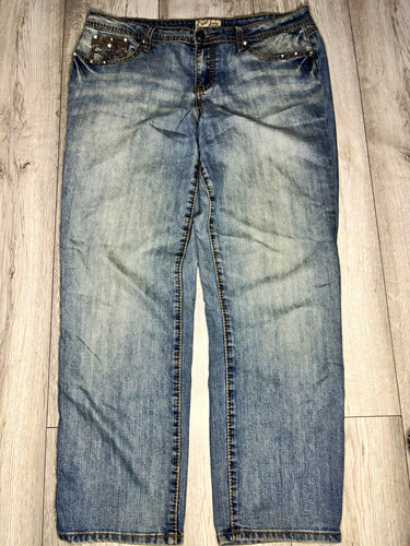 Y2k earl jean - blue, embellished