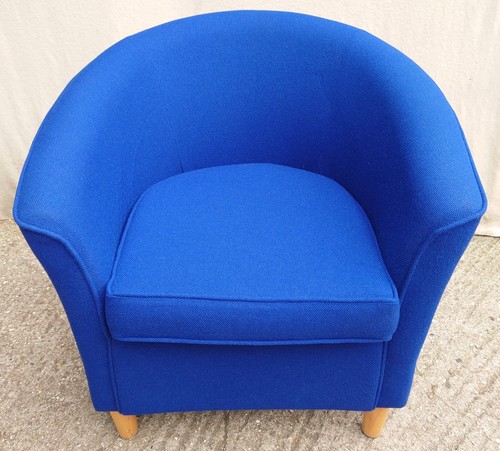 Blue upholstered tub - blue, chair