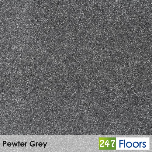 Pewter grey saxony carpet - pewter,