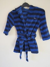 PERSONALISED NAME DRESSING GOWN MAX BATH ROBE BLUE BOYS AGE 2 3 YEARS KIDS