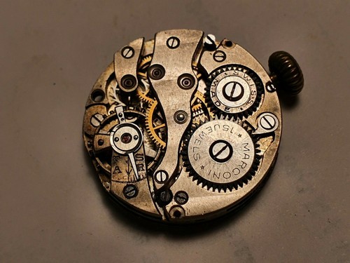 Antique marconi watch movement - watch,
