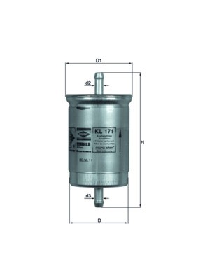 Mahle 171 fuel filter - mahle, kl