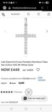 LAB DIAMOND CROSS PENDENT