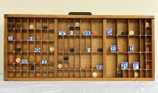 Vintage Joyce & Co letterpress printer’s tray drawer typecase steel corners #38