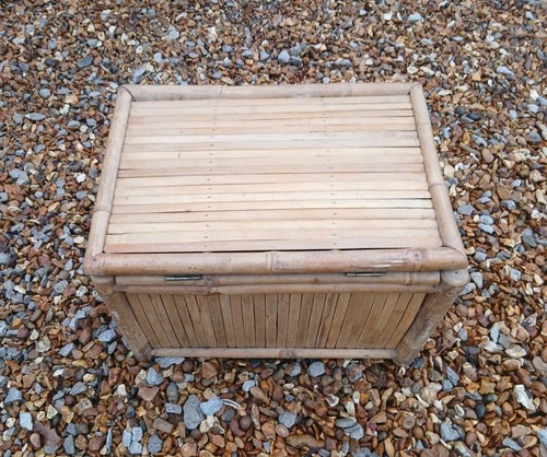 Vintage bamboo storage - storage, chest