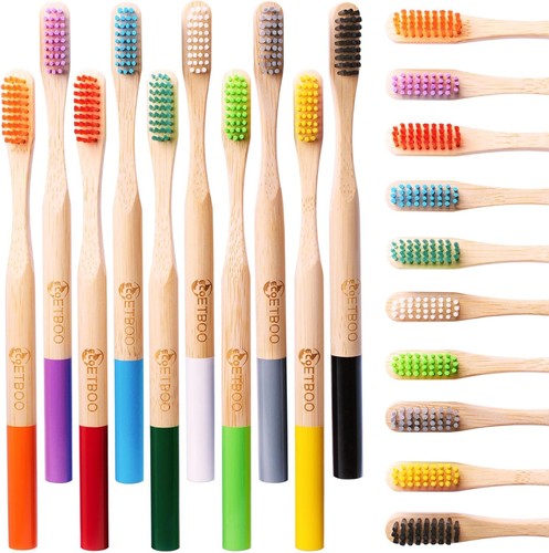 Bamboo toothbrushes medium - bamboo,