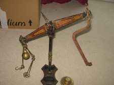 Vintage Avery Wrought Iron Brass Balance Weighing Scales Shop Display Prop 