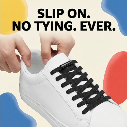 Tie elastic shoe laces - no,