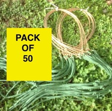 50 NEW BRASS RABBIT WIRES WITH BRASS FREE RUNNING EYE HUNTING SURVIVAL SNARE