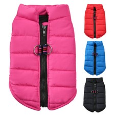 Pet Dog Cat Warm Coat Harness Winter Padded Clothes Puppy Vest Outfit Zip Jacket