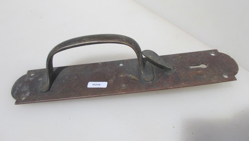 Antique brass door handle - brass,