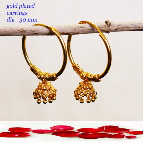 Gold plated earrings - 22,
