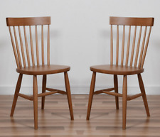 Set of 2 Beech Nordic Chairs- Dark Honey Lacquer- Choice of Colours Available