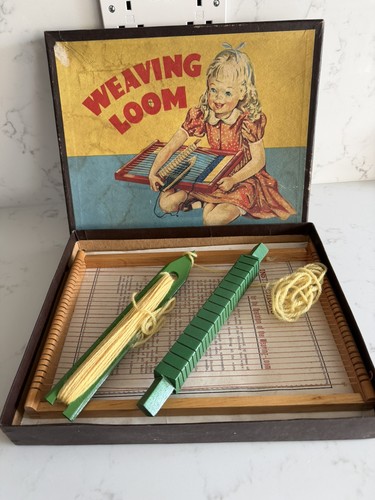 Vintage weaving loom complete - vintage,