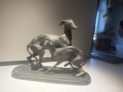 Vintage antique black spelter - black,