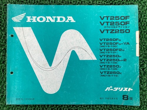 Vt250f vtz250 parts list - vtz250,