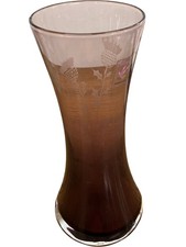 Caithness Handmade Glass Vase Thistle Design 7.5 Inch Purple Decor