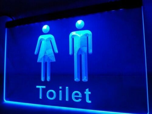 Toilets led neon bar sign - toilets,