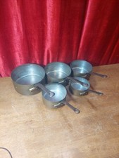 Vintage French Set Of 5 Copper