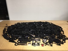 LEGO 1.5kg (1571g) Bundle Of Various BLACK , Bricks Parts & Pieces- Genuine LEGO
