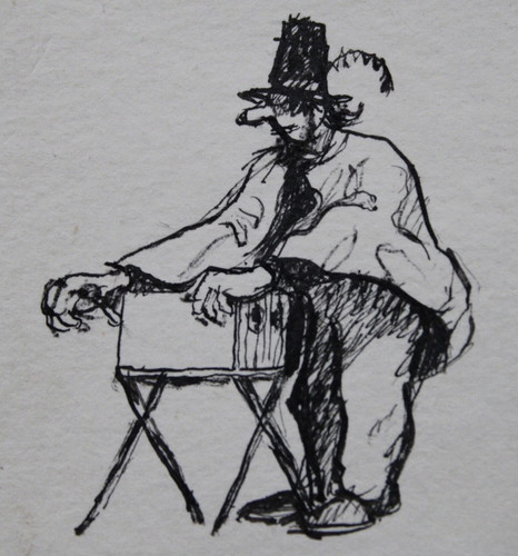 Barrel organ 1964 drawing - organ,,