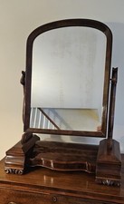 Gorgeous Victorian Flame Mahogany Dressing Mirror With Compartments