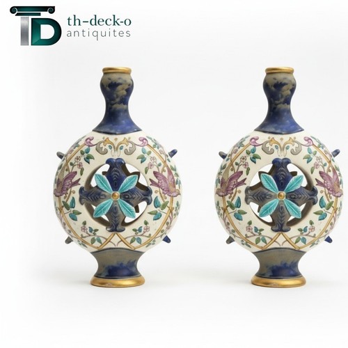 Minton worcester pair vases - minton,