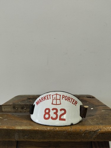 Vintage enamel market - market, porter