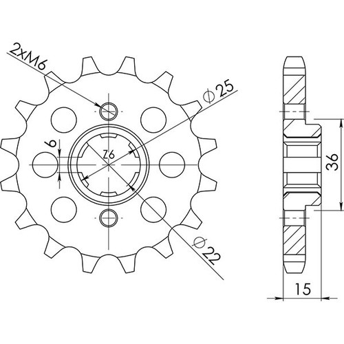 Sprocket p525 z15 - p525,