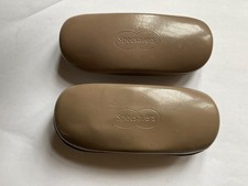 SPECSAVERS BEIGE SNAP SHUT HARD GLASSES/SUNGLASSES CASES, BOTH LITTLE USED