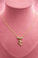 14k Gold Dolphin Charm Pendant