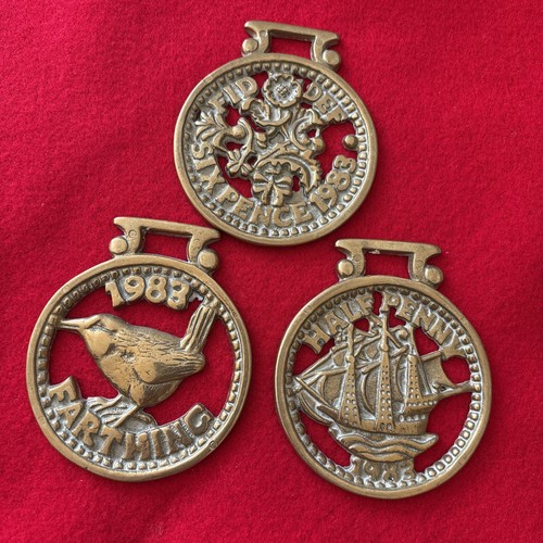 Vintage horse brasses - 3,