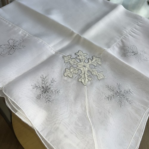 White snowflake embroidered - snowflake,