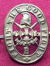 The Church Lads Brigade British Military Cap Badge - 'Fight the Good Fight'